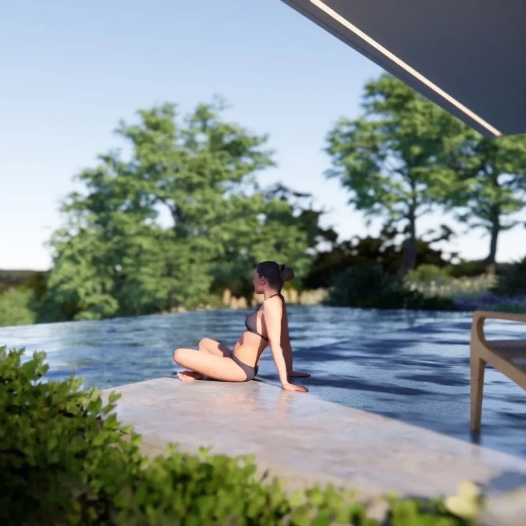 architekturvisualisierung 2023 minimalistisches haus schwimmbad-min