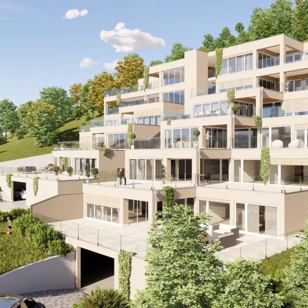 Architekturvisualisierung Mehrfamilienhaus in der Schweiz