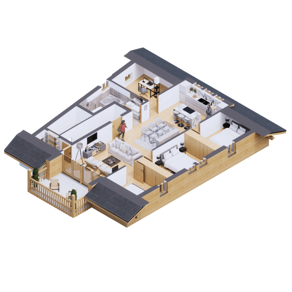 3D Grundriss Dachgeschoss